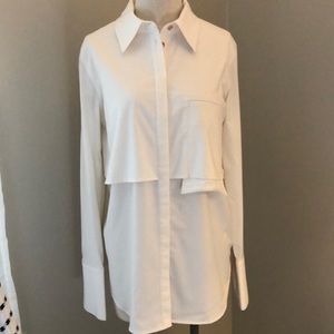 Kit and Ace Ivory Layered Button-Up Tunic